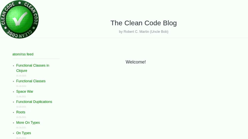 Vista previa de The Clean Code Blog