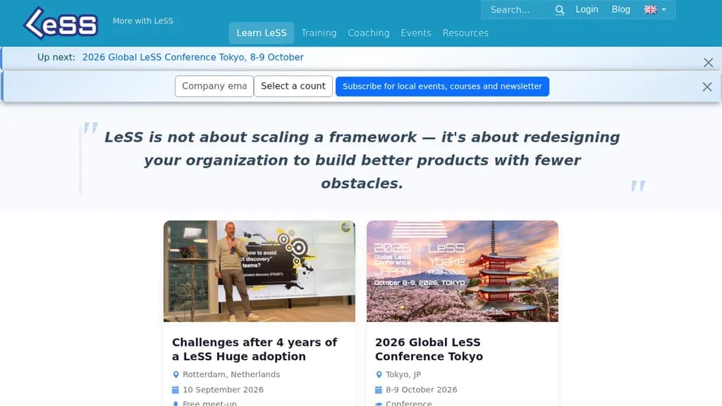 Vista previa de LeSS — Large-Scale Scrum